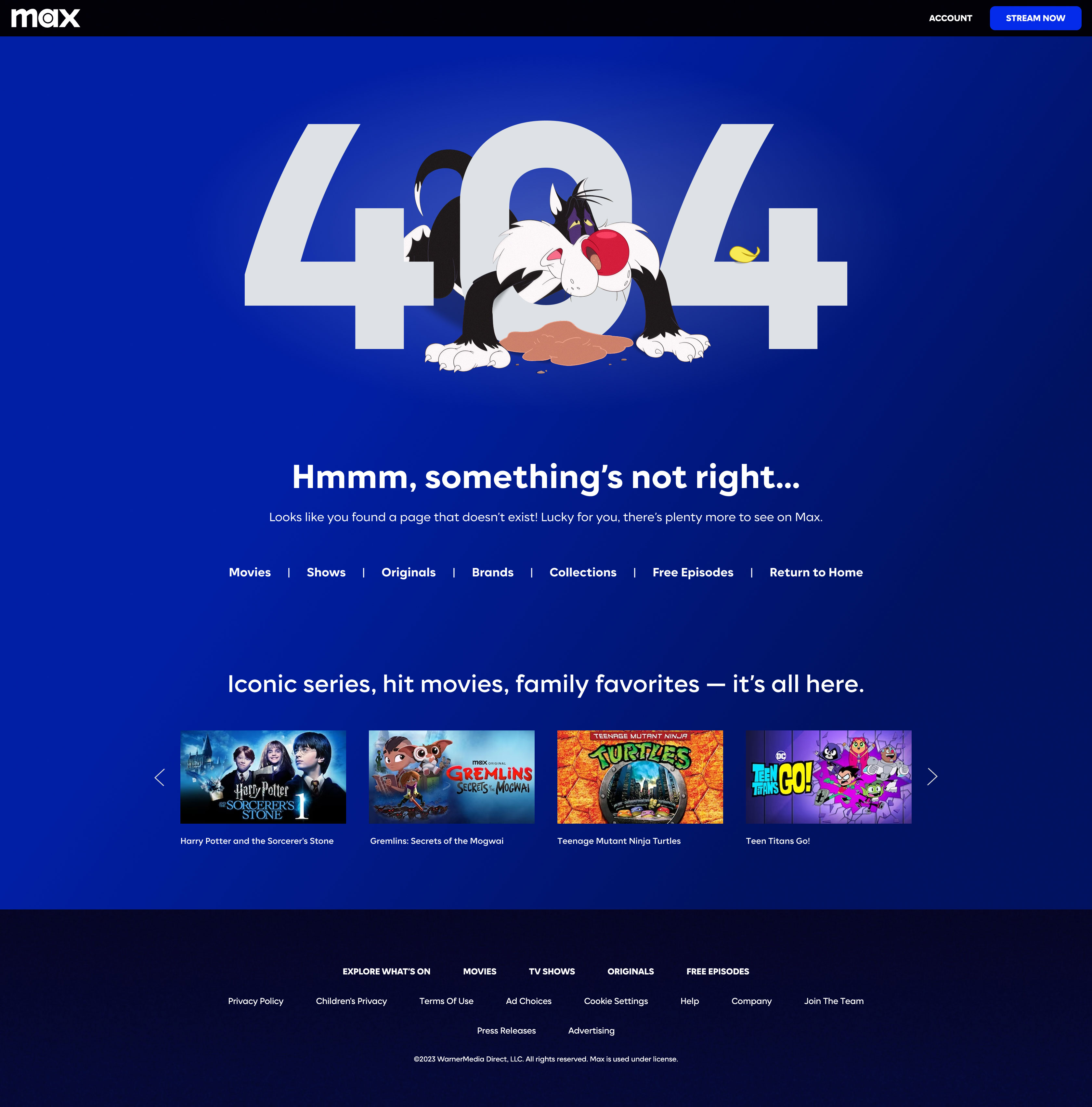 Max's 404 Error - Sylverster Design
