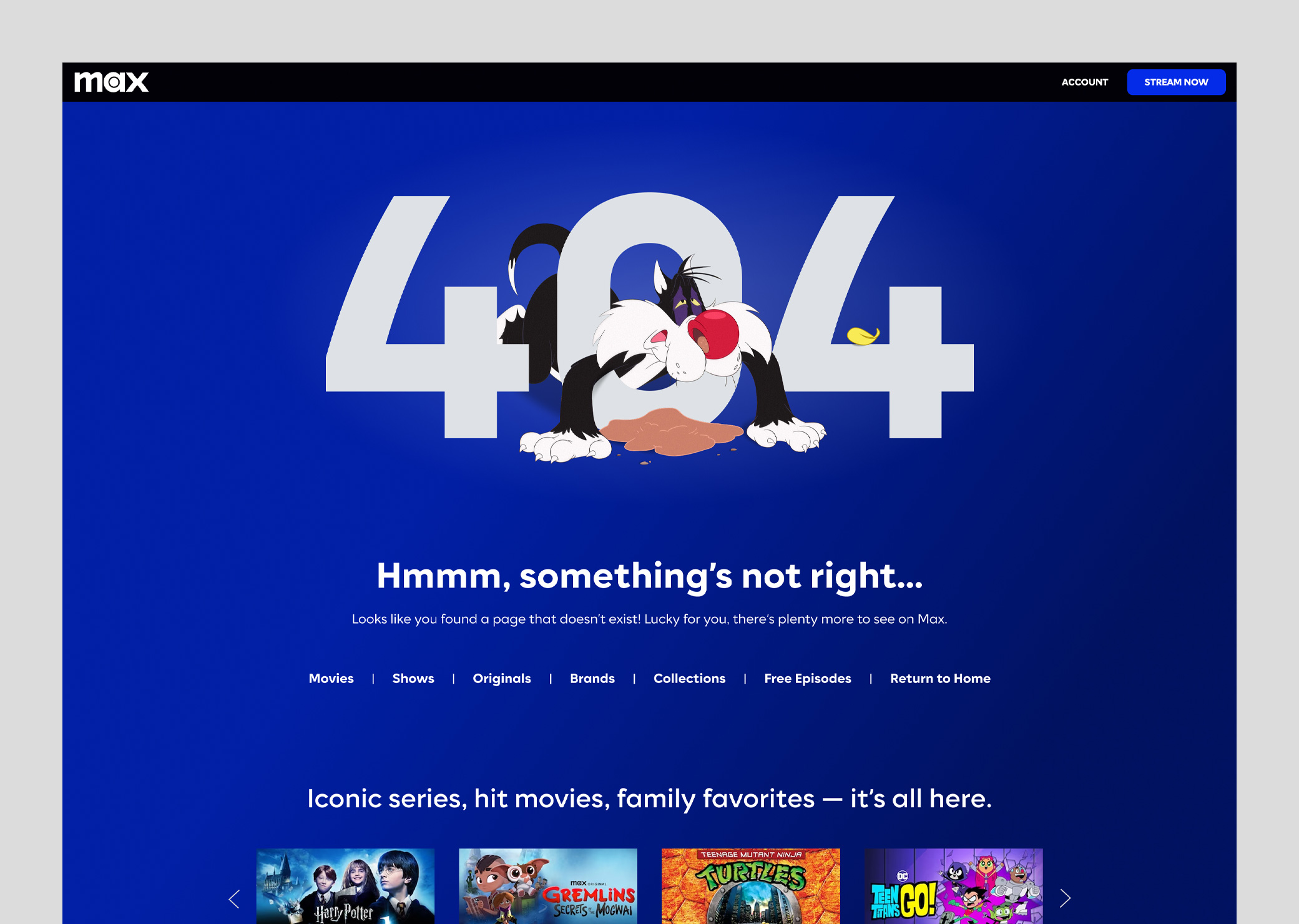 Max's 404 Error - Sylverster Design