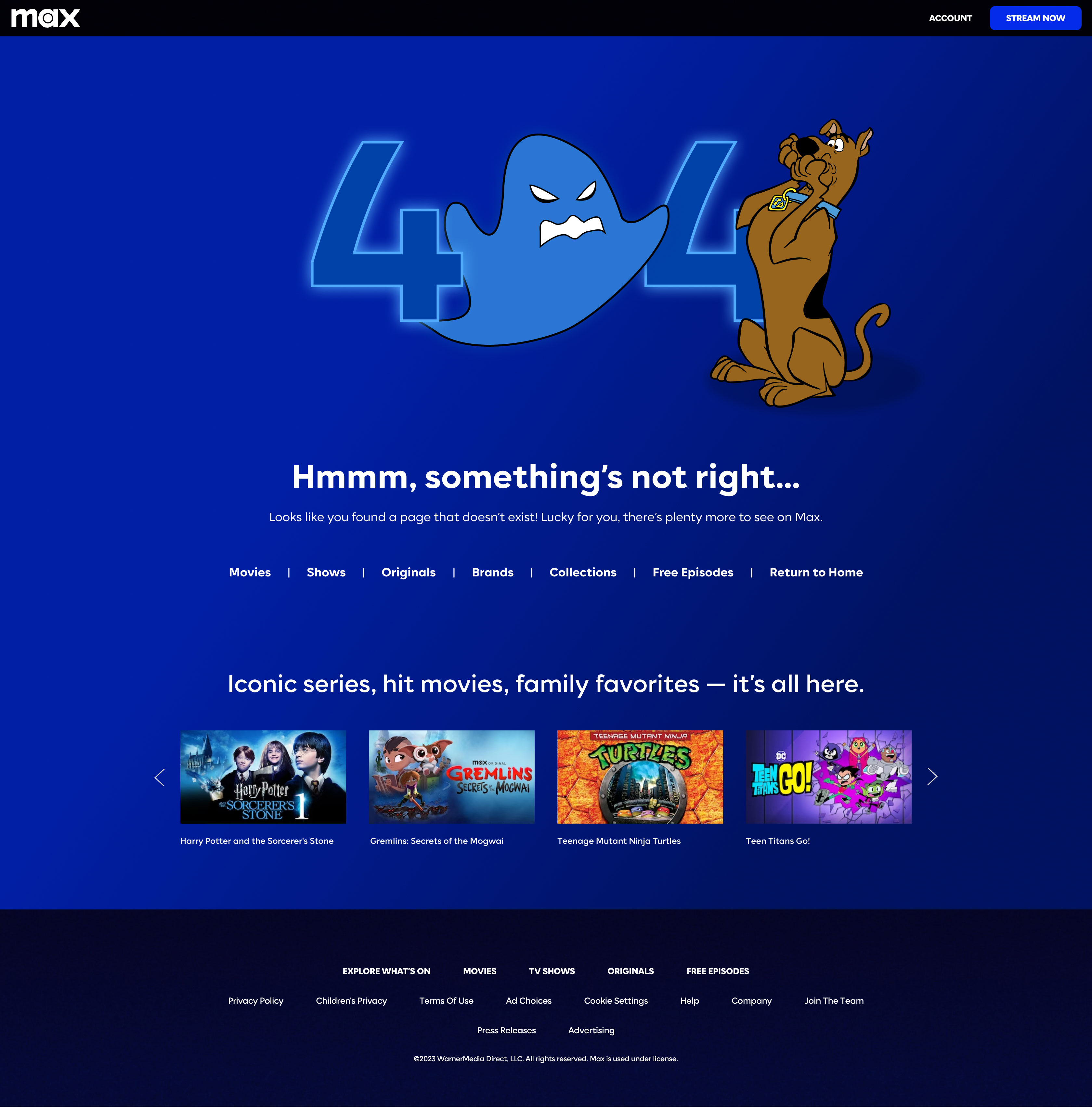 Max's 404 Error - Scooby Doo Design