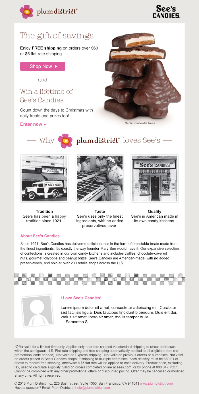 See's Candies' Plum District Design
